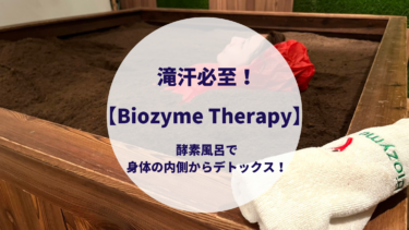 滝汗必至！【Biozyme Therapy】酵素風呂で身体の芯からデトックス！